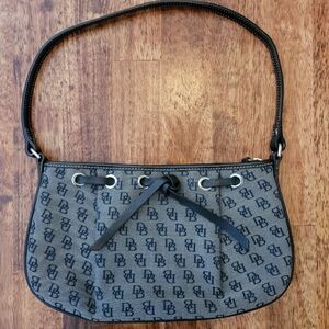 Dooney & Bourke Black and Gray Monogram Shoulder Bag